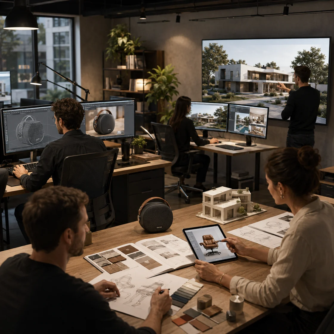 Estudio de visualización 3D — equipo y proceso de trabajo