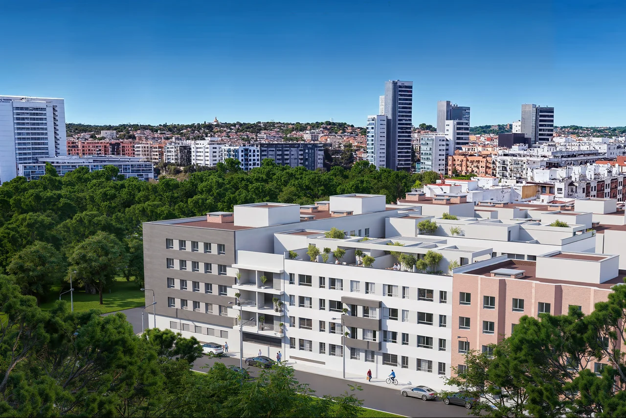 Promoción integrada en la calle en visualización 3D